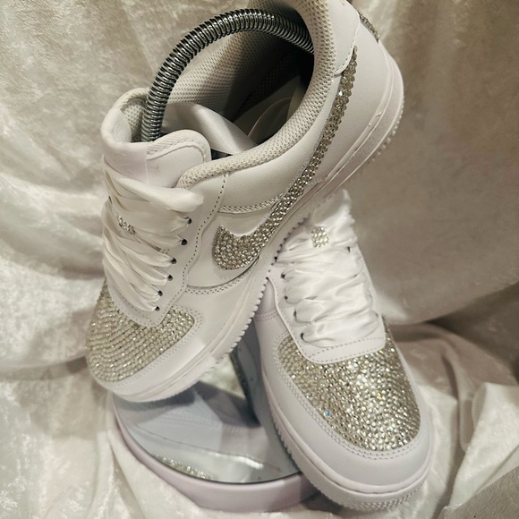 Custom Bling Air Force 1 Sneakers, Bottoms Shoes Women Shoes - Picture 4 of 4